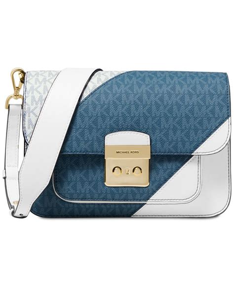 michael michael kors sloan editor tricolor signature shoulder bag|Michael Kors shoulder bag.